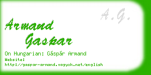 armand gaspar business card